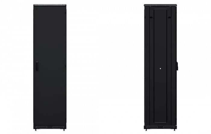 Шкаф телекоммуникационный напольный 19", 47U (800x1000), ШТ-НП-М-47U-800-1000-М-Ч, передняя дверь металл, черный ССД