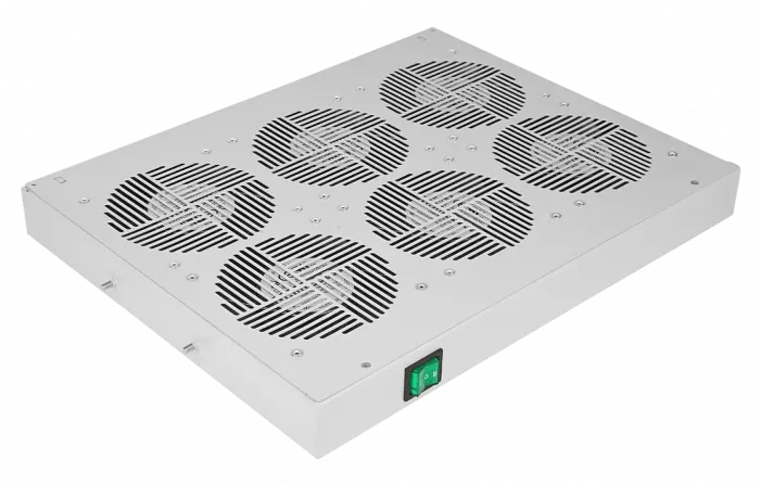 Вентиляторный модуль , 6 вентиляторов с термодатчиком 35С ВМ-2-19"Ш  шнур ССД