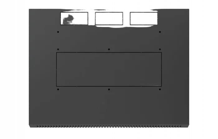 Шкаф телекоммуникационный настенный разборный черный 19”,18U(600x450), ШТ-НСр-18U-600-450-П-Ч дверь перфорированная ССД