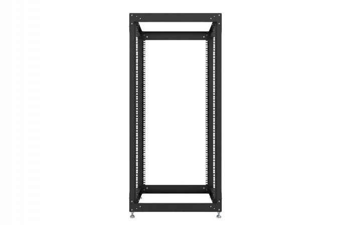 Стойка телекоммуникационная двухрамная открытая СТ-24U-800-2М-Э-Ч черная 9005