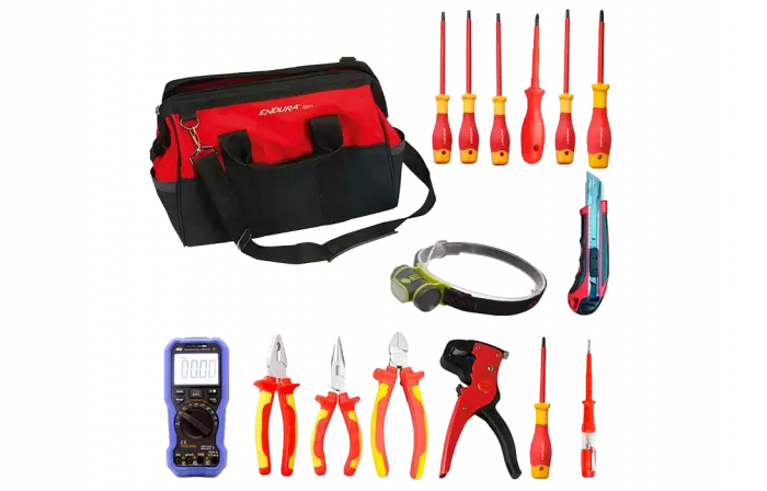 SK-16 B1 - набор изолированного инструмента электрика в сумке
