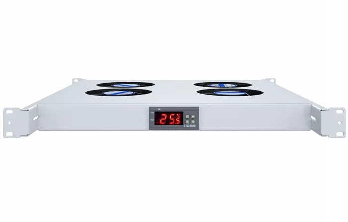 Вентиляторный модуль , 4 вентилятора с цифровым термореле  ВМ-4-19"-Т-2 ССД