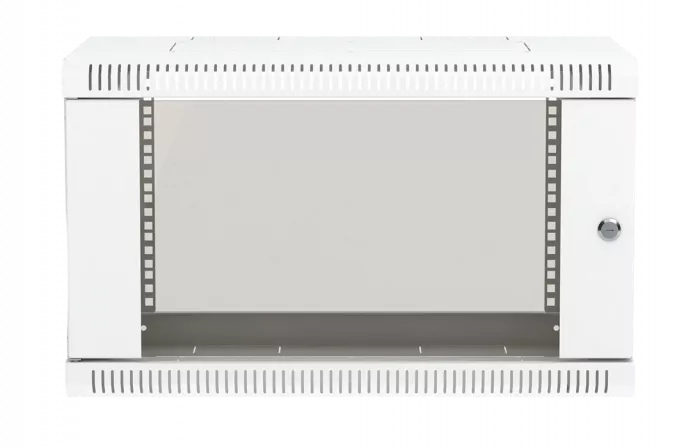 Шкаф телекоммуникационный настенный разборный 19”,6U(600x450), ШТ-НСр-6U-600-450-С дверь стекло ССД
