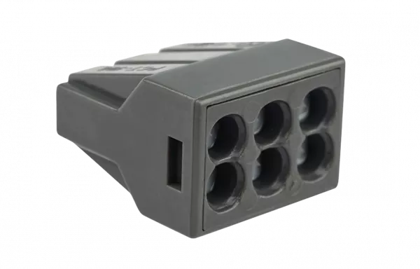 07-3060 Экспресс-клемма с пастой, 6-проводная до 2,5 мм?, серая (50 шт./уп.) (773-306) REXANT