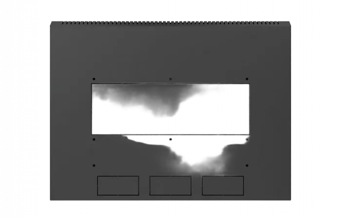 Шкаф телекоммуникационный настенный разборный черный 19”,12U(600x450), ШТ-НСр-12U-600-450-П-Ч дверь перфорированная ССД