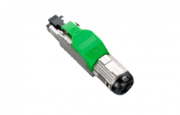 403352 Hyperline PLUE-8P8C-S-C6A-SH-GN Разъем полевой оконцовки RJ-45 (8P8C) под витую пару, для одножильного кабеля, toolless, категория 6A, экраниро