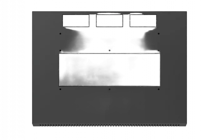 Шкаф телекоммуникационный настенный разборный черный 19”,12U(600x450), ШТ-НСр-12U-600-450-П-Ч дверь перфорированная ССД
