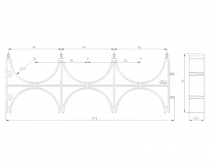 Кластер ССД-Пайп OD 75 мм  тройной