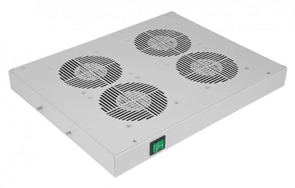 Вентиляторный модуль , 4 вентилятора с термодатчиком 35С ВМ-4-19"-Ш со шнуром ССД