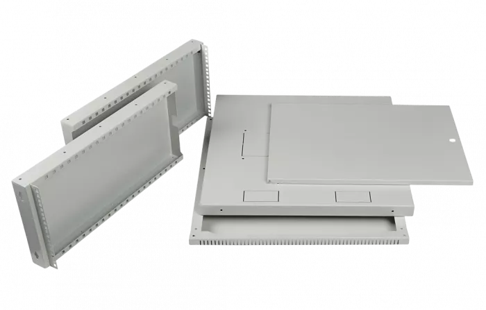 Шкаф телекоммуникационный настенный разборный 19”,15U(600x450), ШТ-НСр-15U-600-450-М дверь металл ССД