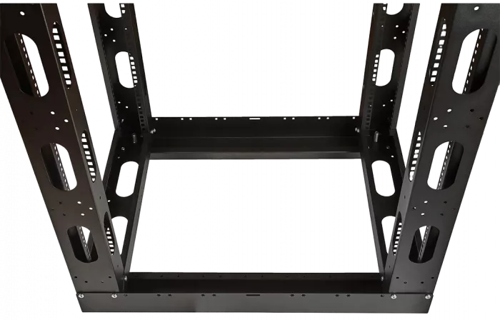 Стойка телекоммуникационная двухрамная СТ-38U-2М-К-Ч черная (комплектная) ССД