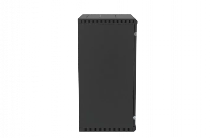 Шкаф телекоммуникационный настенный разборный черный 19”,18U(600x450), ШТ-НСр-18U-600-450-П-Ч дверь перфорированная ССД