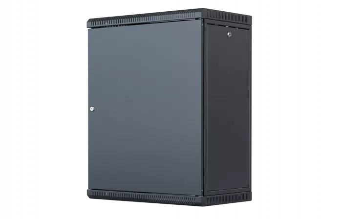 Шкаф телекоммуникационный настенный разборный со съемными боковыми стенками 19”,15U(600x650), ШТ-НСрМ-15U-600-650-М-Ч дверь металл черный