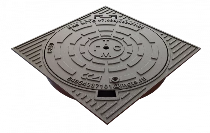 Люк квадратный МГТС ВЧШГ тип Т "С-250" (ГТС) 2.7.8-60 (ОУЭ-КВ-В125-С250)