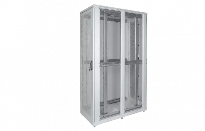 Шкаф телекоммуникационный напольный серверный 19",42U(800x1200) , ШТ-НП-С-42U-800-1200-ПП передняя,задняя двери перфорированные ССД