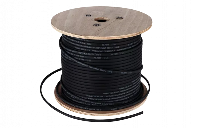 51-0255 Кабель греющий саморегулирующийся 40КНС 2ЛП-ЭЛ-65/85 (UV) (40Вт/м), 200м (экранир, с защитой от УФ) (ДЛЯ ТРУБ/ВОДОСТОКОВ/КРЫШ) R