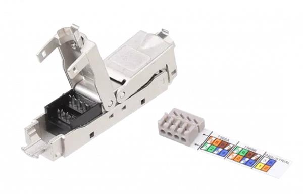 431372 Hyperline CA3-IDC-C6-SH-F-SL Проходной адаптер (coupler), категория 6, полный экран, IDC