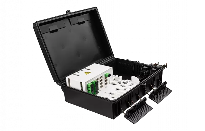 Муфта-кросс оптическая МКО-П3/СМ5-1PLC8-SC/APC-20SC-9SC/APC -1SC/APC ССД