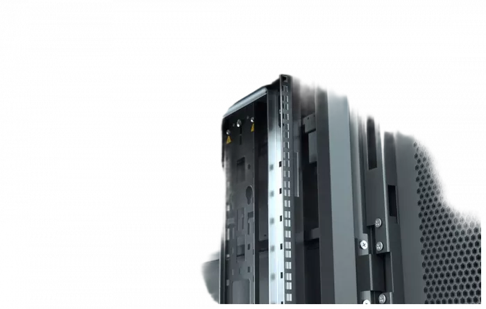 Шкаф телеком. напольный серверный ЦОД 19",42U(800x1000) , ШТ-НП-СЦД-42U-800-1000-П2П передняя дверь перфорированная,задняя перф.двойная. RAL9005