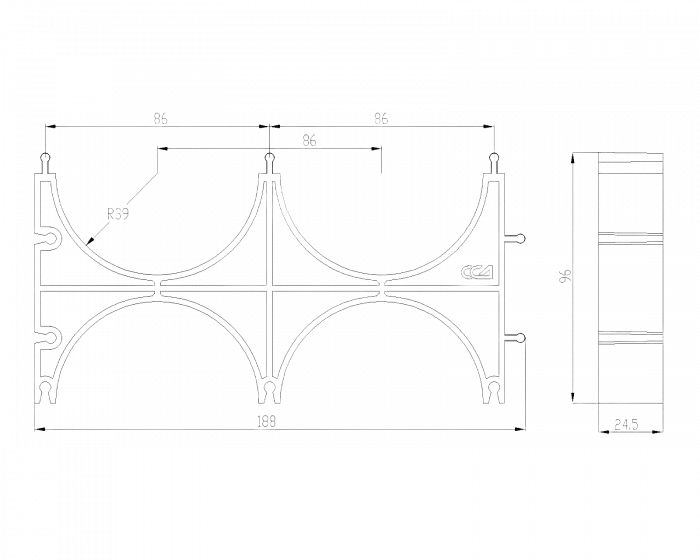 Кластер ССД-Пайп УльтраФ OD 75 мм  двойной