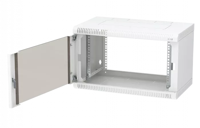 Шкаф телекоммуникационный настенный разборный 19”,6U(600x350), ШТ-НСр-6U-600-350-С дверь стекло ССД