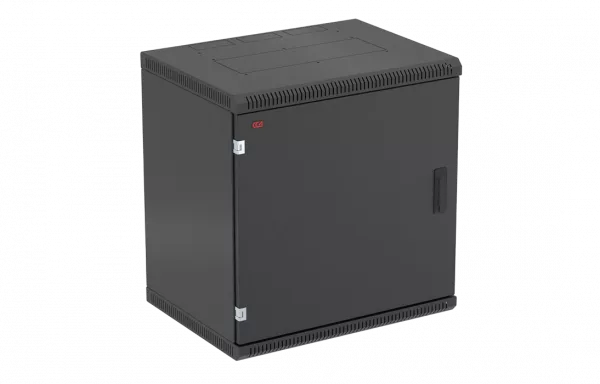 Шкаф телекоммуникационный настенный разборный черный 19”,15U(600x350), ШТ-НСр-15U-600-350-М-Ч дверь металл ССД