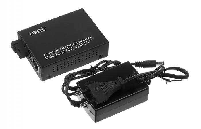 Медиаконвертер 10/100/1000M, Tx1550/Rx1310 20km, RJ45 SC