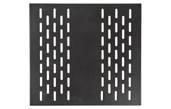 Полка стационарная перфорированная усиленная ПС-45У (450мм*490мм) черная ССД