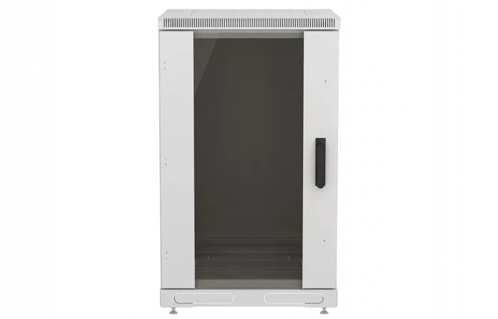 Шкаф телекоммуникационный напольный 19",24U(600x1000), ШТ-НП-24U-600-1000-С, передняя дверь стекло ССД