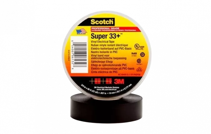 7000031512 Scotch Super 33+ изоляционная лента высшего класса, 38мм х 33м х 0,18мм