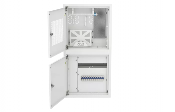 Шкаф распределительный вводной квартирный,встраиваемый(СС+ЭОМ)ШРВ-К пустой ССД