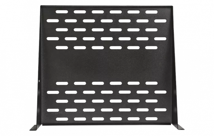 Полка перфорированная консольная  ПК-20-19"-2U-Ч чёрная ССД