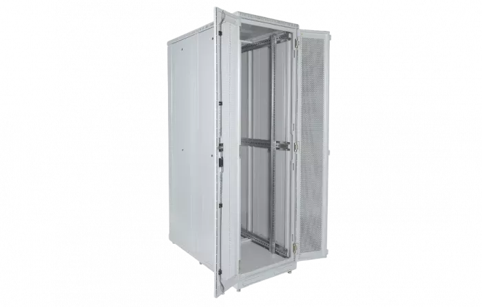 Шкаф телекоммуникационный напольный серверный 19",42U(800x1200) , ШТ-НП-С-42U-800-1200-ПП передняя,задняя двери перфорированные ССД