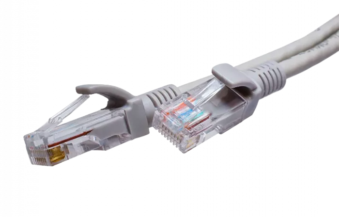 10-0142 SUPRLAN Патч-корд UTP 5e 4x2 26AWG (7x0.16mm) Cu LSZH серый 1м