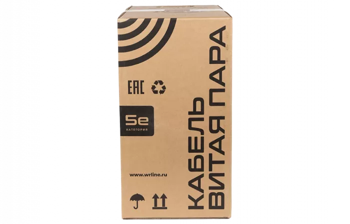 WRline WR-FTP-4P-C5E-PVC-GY Кабель витая пара, экранированный F/UTP, категория 5e, 4 пары (0,50 мм), одножильный, внутренний, PVC нг(А)-LS, серый, 305 м