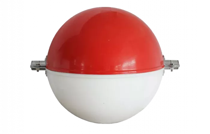 ШМ-ИМАГ-600-27,5-К/Б - сигнальный шар-маркер для ЛЭП, 27,5 мм, 600 мм, красно-белый