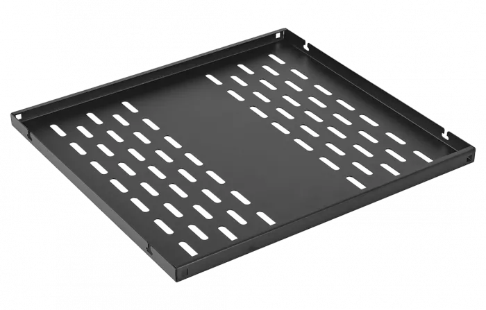 Полка стационарная перфорированная черный ПС-55-Ч(550мм*490мм) ССД