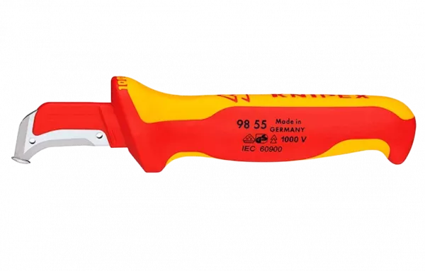 KN-9855 Нож с пяткой для снятия изоляции KNIPEX 98 55