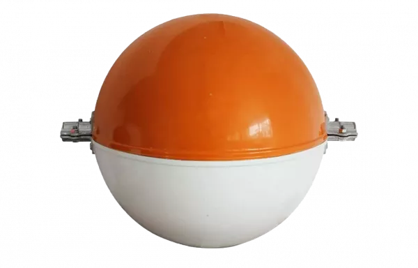 ШМ-ИМАГ-300-ОБ -сигнальный шар-маркер для ЛЭП, 11 мм, 300 мм, оранжево-белый