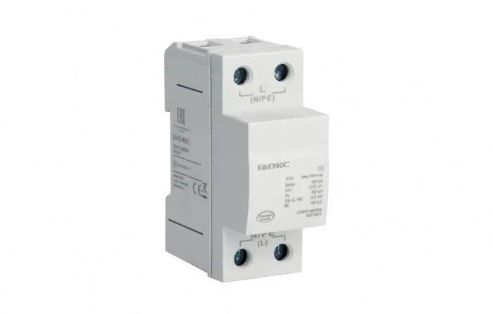 NX1001 УЗИП, класс I, 1-полюсный, L-N, 50кА (10