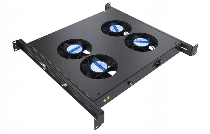 Вентиляторный модуль , 4 вентилятора с цифровым термореле ВМ-4-19"-Т-2-Ч черный ССД