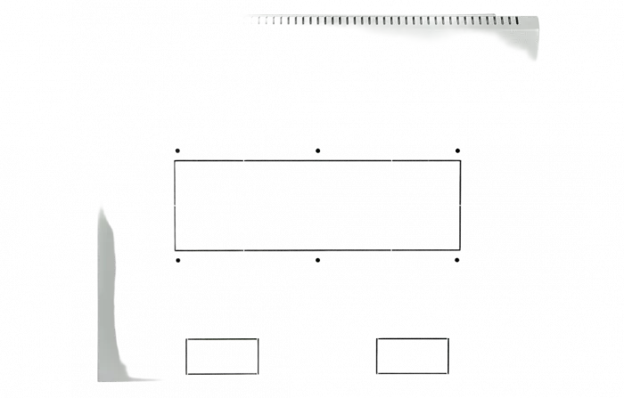 Шкаф телекоммуникационный настенный разборный со съемными боковыми стенками 19”,15U(600x350), ШТ-НСрМ-15U-600-350-С дверь стекло ССД