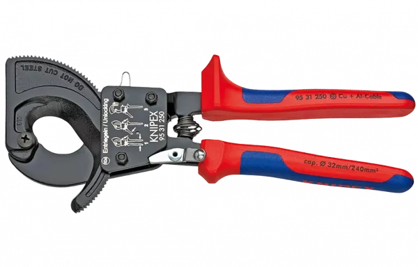 KN-9531250	Кабелерез с трещоткой, Ø 32 мм (240 мм², MCM 500), длина 250 мм