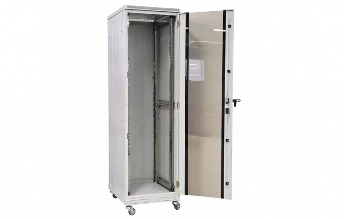 Шкаф телекоммуникационный напольный 19",33U(800x1000), ШТ-НП-33U-800-1000-С, передняя дверь стекло ССД