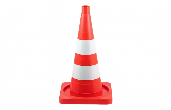 Конус сигнальный КС 2.8 с 2 светоотражающими полосами