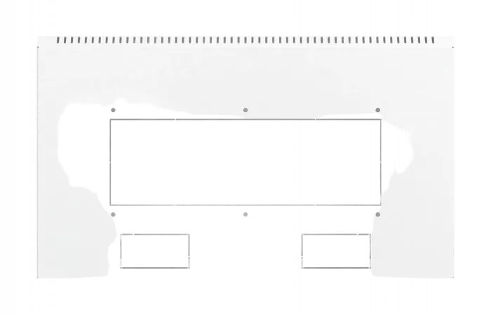 Шкаф телекоммуникационный настенный разборный 19”,6U(600x650), ШТ-НСр-6U-600-650-П дверь перфорированная ССД