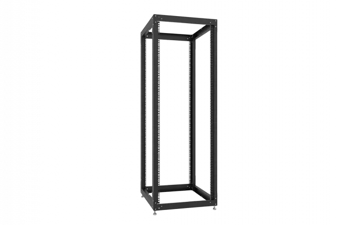 Стойка телекоммуникационная двухрамная открытая СТ-33U-800-2М-Э-Ч черная 9005