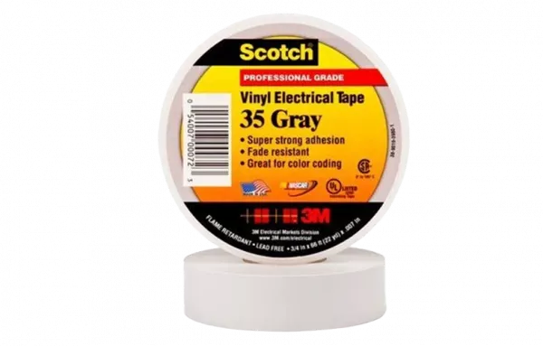 7000031674 Scotch 35, серая, изоляционная лента высшего класса, 19мм х 20м х 0,18мм