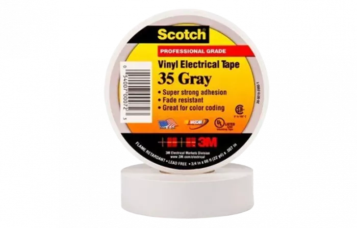 7000031674 Scotch 35, серая, изоляционная лента высшего класса, 19мм х 20м х 0,18мм