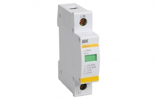 MOP20-1-D Огр-ль имп. перенапр. ОПС1-D 1Р In=5kA Un=230B Im=10kA ИЭК